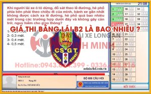 Giá thi bằng lái B2