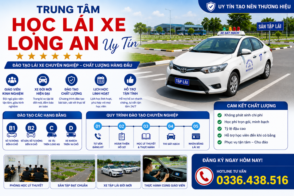 Trung Tâm Học Lái Xe Long An Uy Tín