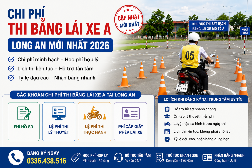 Chi Phí Thi Bằng Lái Xe A Long An