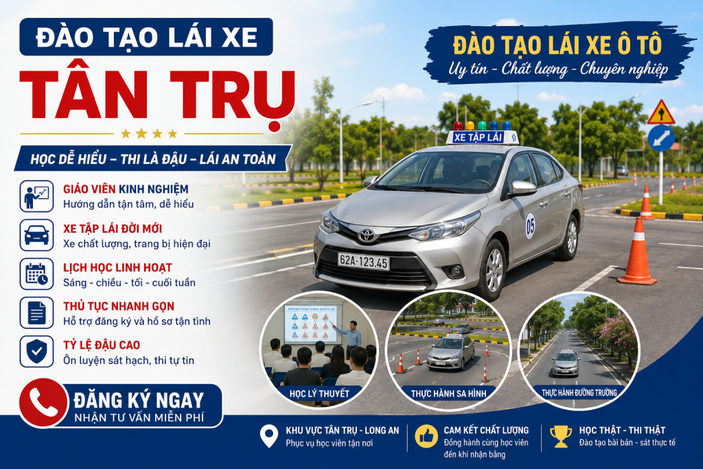 Đào tạo lái xe Tân Trụ