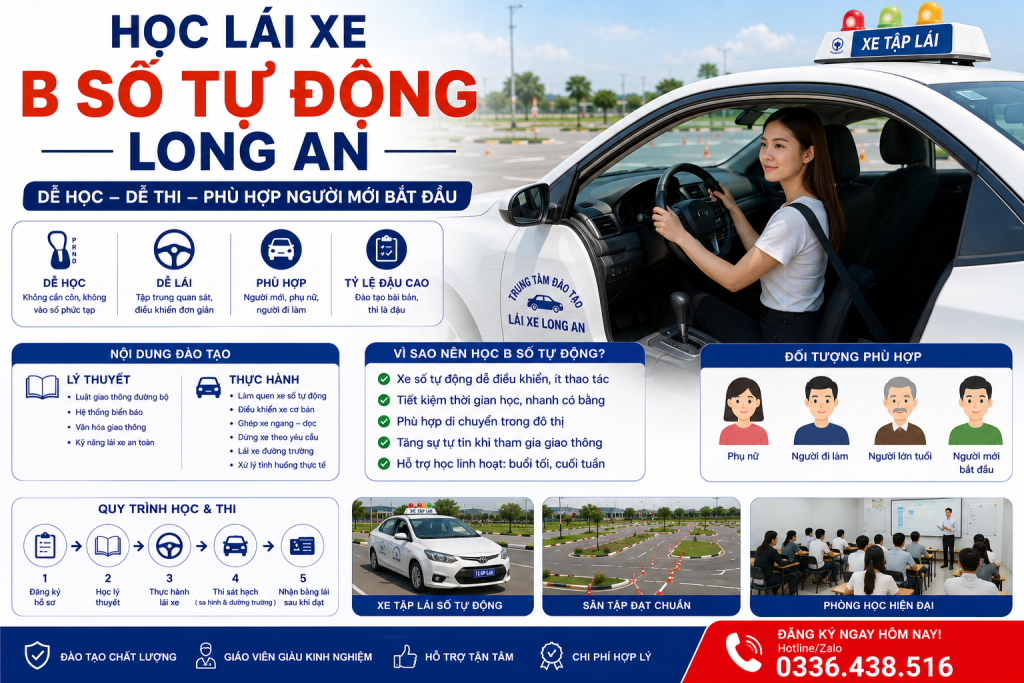 Học Lái Xe B Số Tự Động Long An