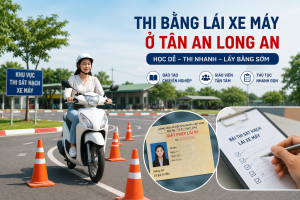 Thi bằng lái xe máy ở Tân An