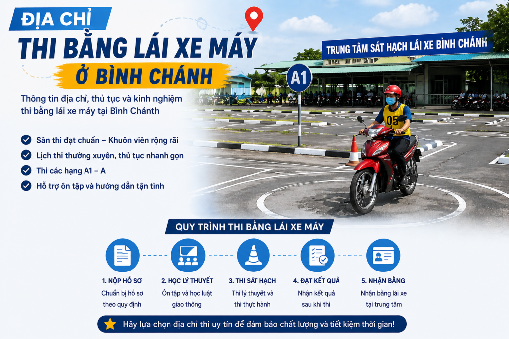 địa chỉ thi bằng lái xe máy ở Bình Chánh