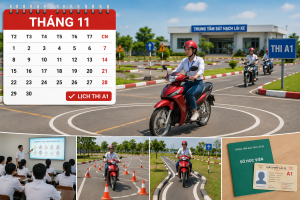 Lịch thi bằng lái xe A1 tại Long An tháng 11