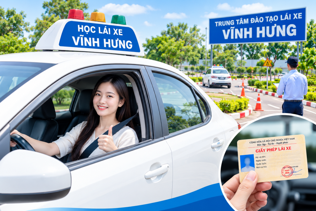 học bằng lái xe Vĩnh Hưng