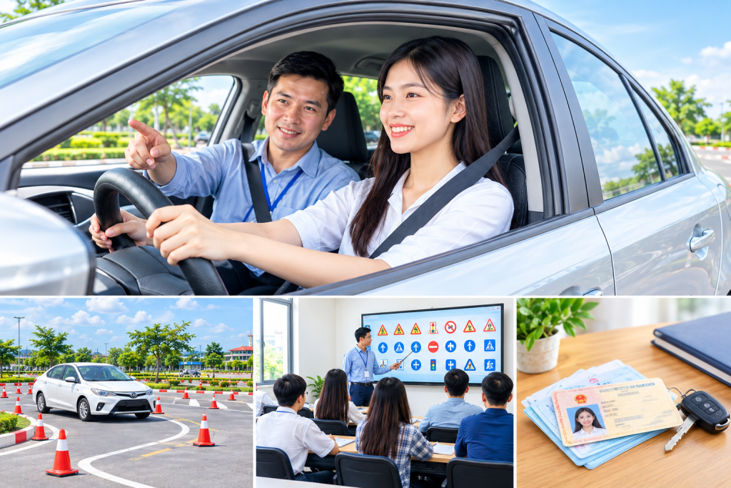 học lái xe Kiến Tường