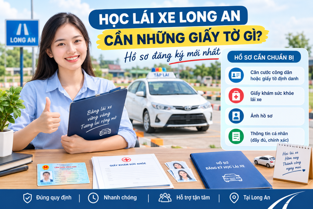 Học lái xe Long An cần những giấy tờ gì?