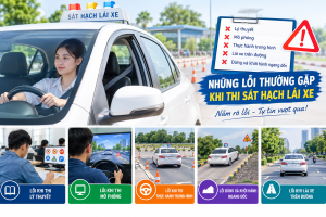 Những lỗi thường gặp khi thi sát hạch lái xe